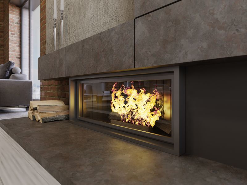Modern Fireplace with Custom Mantel