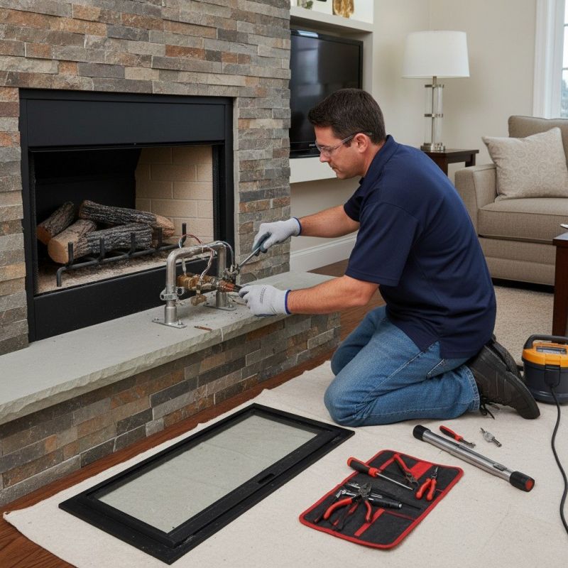 Local Gas Fireplace Replacement pros at work